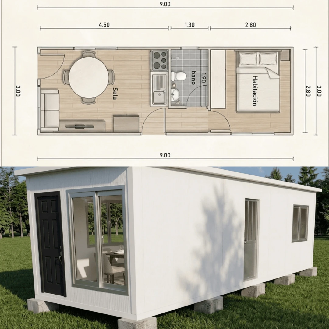 Casa de Isopanel 27m2 un dormitorio